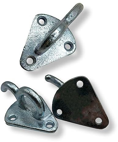 mb-m® 906658 Dreiloch Planenhaken Netzhaken für Anhänger Plane & Anhängernetz (10 Stk.) | langlebige Dreilochplanenhaken Ringhaken aus verzinktem Guss - robuste Dreilochhaken für PKW Anhänger Bordwand