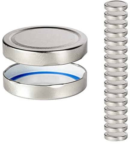 PUREGANIC® 16x Deep Twist Off Deckel für Schraubgläser und Einmachgläser| DTO Ø 82mm Schraubdeckel mit Blueseal | Made in Germany