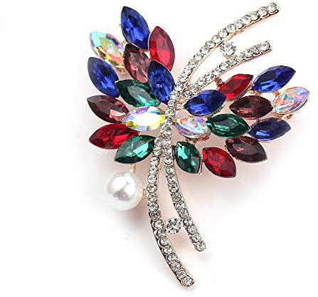 MAYIYAHO Schmuck Funkelnde Zirkonia Kristalle Blume Frauen Brosche Elegante Hochzeit Brautstrauß Brosche Pin Einzelhandel Schal Pin