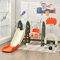 RELAX4LIFE 6 in 1 Centro Attività per Bambini, Parco Giochi con Scivolo, Altalena e Canestro, Set di Scivoli per Bambini da Giardino o Cameretta, Età 18 Mesi - 5 Anni (Arancione+Verde)