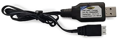 Carson 500606089 USB-laddare 7,4 V/1 000 mAh Li-Ion XHP-kontakt. - Laddningskabel, RC laddkabel, laddningskabel för LiIon-batterier