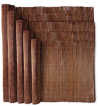 Wadan 2m x 4m Willow Bulrush Natural Garden Fence Panel Screening Roll Privacy Border Wind & Sun Protection