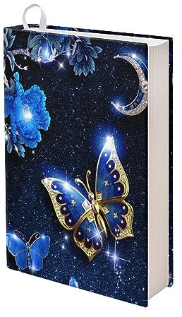 chaqlin Buchumschläge für Taschenbuch, Damen, Mädchen, niedlich, dehnbar, Jumbo-Stoff-Buchhüllen, waschbar, wiederverwendbar, für Hardcover, Lehrbücher, Notizbücher bis zu 22,9 x 27,9 cm, Blau