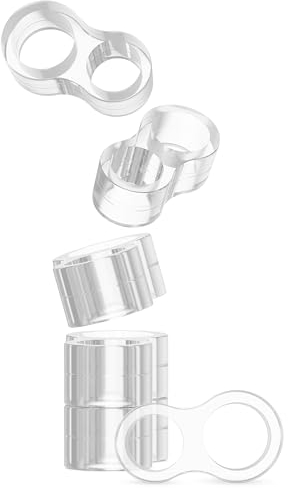 virea 6 x Türklinkenpuffer Transparent - - Türstopper zum Schutz von Wänden und Möbeln - - Stopper für Türgriffe und Fenstergriffe - - Türgriffschutz in dezentem Design - - Türpuffer Türklinke