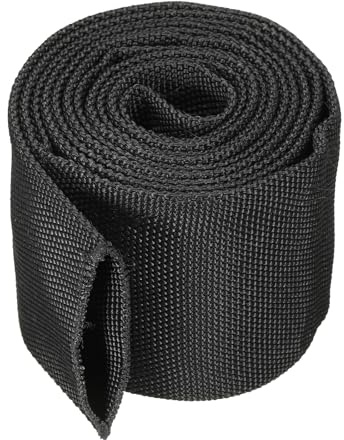 PATIKIL Nylon Schutzschlauch Kabelabdeckung Schutzhülle Schwarz | 3.15 ID 6.5FT, Für Schweiß-Tig-Schlauch Hydraulikschlauch