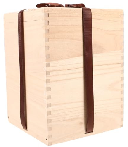 GOOHOCHY Coffret En Matériau Naturel Pour Thé Avec Couvercle Boîte à Tasse à Thé Décorative Organisateur En Matériau Naturel Pour Cadeaux Coffret Pour Maison