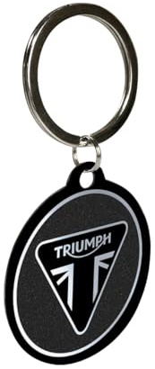 Nostalgic-Art Porte-clé rétro, Ø 4 cm, Triumph – Logo – Idée de cadeau pour motards, en métal, design vintage