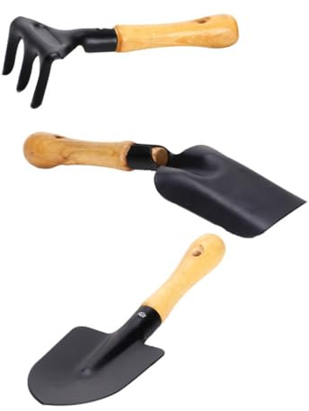 VICASKY 3 Stück Gartengeräte Für Jungen Und Mädchen Mit Mini-Schaufel, Rechen Und Bonsai-pflanzwerkzeug, Geeignet Für Topfpflanzen Und Gartenarbeit, Robustes Und Langlebiges Material Für p