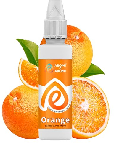 AROMI E AROMI | Aroma Arancia - Aroma Alimentare in Gocce per Dolci da Forno, Torte, Yogurt, Gelato, Acqua e Liquori | Prodotto 100% Italiano (30ml)