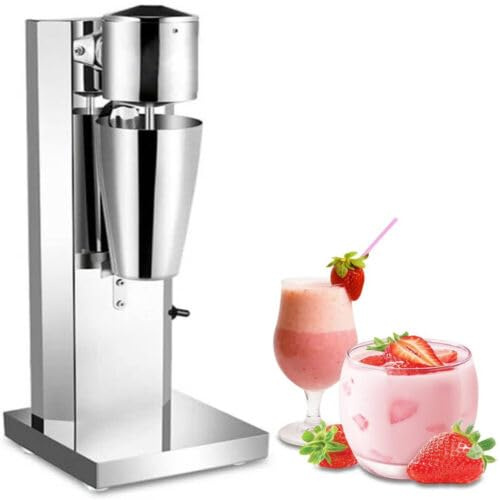 Shaker per latte in acciaio inox, 180 W, a testa singola d'uovo, frullatore elettrico, per cocktail, da 650 ml, 180 W, per negozi di tè al latte, caffetterie, ristoranti