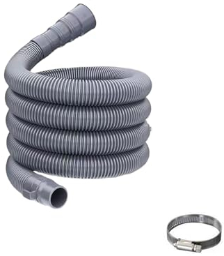 Tuyau Evacuation Machine A Laver Rallonge Tube Dd'extension Tuyau De Vidange Long Universel 1M/2M/3M/4M/5M Kit Rallonge Protection Solaire Et Antiseptique Résistant à La Pression (B - droits, 6M)