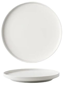 Assiettes à dîner Assiette plate en céramique givrée Assiette plate à steak Assiette à dîner noire et blanche Assiette ronde à fruits for petit-déjeuner Assiette à dessert Ustensiles de cuisine Assiet