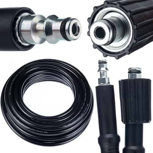 M22-QC Lavor Quick Connect - Tubo ad alta pressione - Click Connect, rivestimento in nylon | 15 m, 200 bar, 60 °C | Ricambio per idropulitrice Lavor