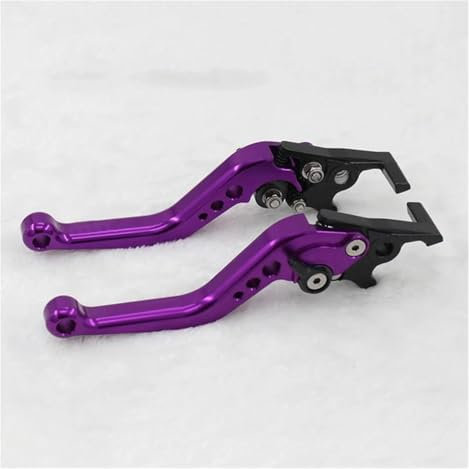 Embrague Maneta Freno Accesorios Motocicleta Piezas Modificadas Palanca Embrague Plegable Manillar Freno Tambor Ajustable Bocina Modificada Palanca Mano Ajustable Manetas Moto(Purple)