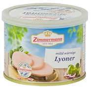 Food-United LYONER mild würzig GQB 200g Döschen | Qualitäts- und Herkunftssicherungsprogramm “Geprüfte-Qualität-Bayern” | Dosen-Wurst | bayerische Spezialität | von ZIMMERMANN (1)