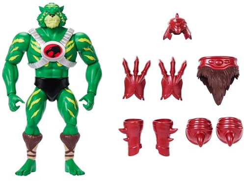 Masters of the Universe Origins und Thundercats Battle Cat Man Figur | 80er Jahre Marken-Crossover, 14 cm bewegliche Figur mit Kampfklauen, Mini-Comic enthalten, JFW95