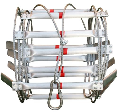 Wiederverwendbare Strickleiter, Hochhaus-Fluchtleiter Zur Selbstrettung, Robuste Notleiter Aus Draht, Strickleiter Aus Aluminiumlegierung, Schnell Einsetzbar(8M/26.3FT)