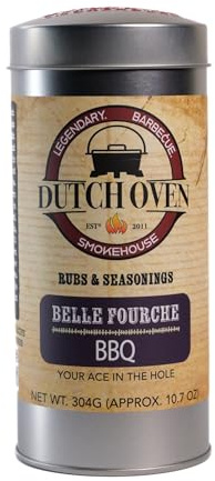 Dutch Oven Belle Fourche BBQ Rub – Classic Western Pork Seasoning for Ribs, Pulled Pork, Shoulder & Chops – All-Natural, Handcrafted, Small-Batch Blend with Sweet-Smoky Paprika, Garlic & Pepper for Grill or Smoker - 10 oz