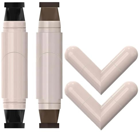 Tampon eyeliner à double tête, 2 couleurs, imperméable, longue durée, résistant aux taches, crayon eyeliner liquide pour maquillage des yeux