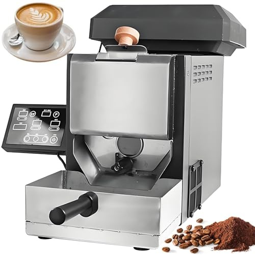 vnmudzeo TorréFacteur De Café Manuel/Automatique pour Le Camping - Panneau De Commande Intelligent, RéGlage De La DuréE Et De La TempéRature, TorréFaction à Feu Direct Simulé