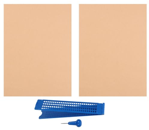TOBBOMEY Tavola Braille per Scrittura Non Vedenti Stilo Kit Completo per Apprendimento e Pratica Quotidiana, Portatile e Facile da Usare