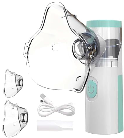 Tomedeks 1 Pieza de inhalador adulto, dispositivo de inhalación, inhalador portátil recargable, adecuado para adultos y niños, inhalador silencioso (verde)