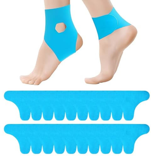 20 Stück Precut Kinesiotapes für Knöchel, Kinesiotapes Vorgeschnitten Sprunggelenk, Knöchel Tape Hautfreundlich mit Perfektem Trage Komfort,Wasserfestes Elastisches Physio Tape
