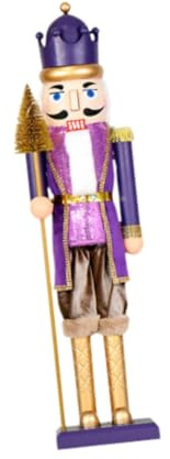 MagiDeal Soldado Cascanueces Navideño Figuras Pintadas Tradicionales Encimera Figura Cascanueces Hecha a Mano Centro de Mesa Elegante, 60cm
