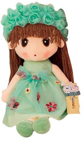 Bambola da principessa addormentata – Adorabile bambola di stoffa in morbido peluche | Accogliente peluche in tessuto per bambini piccoli, ragazze, bel compagno decorativo per la casa, la sala dei