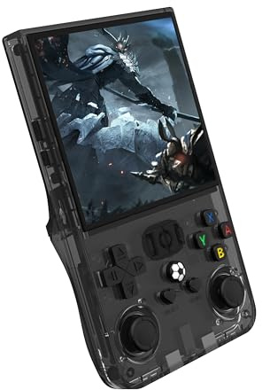 R36MAX Retro Handheld Game Console, Retro Gaming Console with 64G Built-in 18000+ Classic Games, 4.0 Inch 720x720 IPS Screen, Portable Handheld Linux System, 4000mAh Battery (Black)
