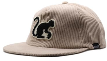 Surf Monkey Berretto da baseball Visiera piatta Uomo/Donna - Taglia unica - Vestibilità Snapback - Velluto a coste