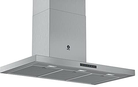 BALAY - Campana Extractora de Pared, 90 cm de ancho, 4 Potencias, Silenciosa, Acero Inoxidable, 3BC997GX