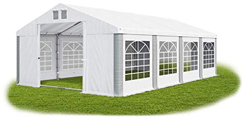 Das Company Tente de fête Blanc-Gris 4x8m l'epreuve de l'eau 580 g/m2 PVC Toit modulaire Construction Summer Floor Renforcement du Sol