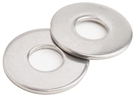 Unterlegscheiben M10, Große Flach Unterlegscheiben M10 X 21mm Dicke 2mm Edelstahl Beilagscheiben DIN125 A2 V2A(50 Stück)