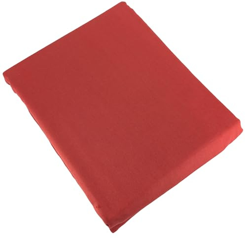 Parure de lit 260x240 cm Satin de Coton SAPRI Rouge Sienne 3 pièces