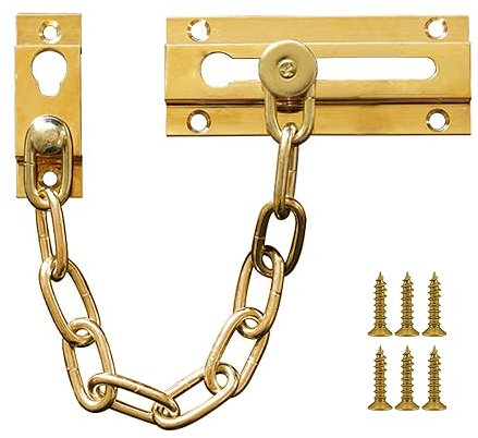 Chaîne de porte de sécurité en laiton massif, robuste et résistant à la rouille, chaîne de sécurité en laiton