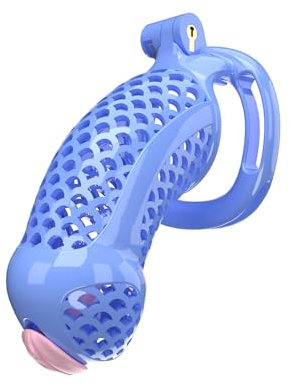 Gabbia da uomo HF Extra Large in metallo e resina XL (4 anelli) (Blu, M1)