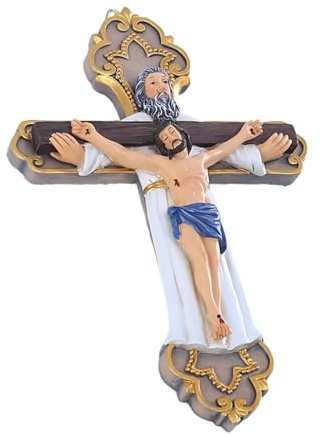 Estatuas De La Cruz De Jesús De Resina - Decoración De Pared Cristiana, Arte Mural, Símbolos Religiosos, Crucifijo De La Santísima De Resina Católica, Adecuado Para La Decoración Religiosa