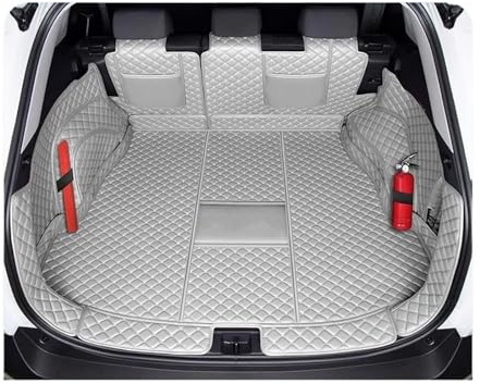 Tappetini per bagagliaio auto Adatto per Toyota RAV4 2024 2025 Accessori Fuel PHEV Copertura completa del vano di carico Modifica degli interni dell'auto(Full Orange,Hybrid)