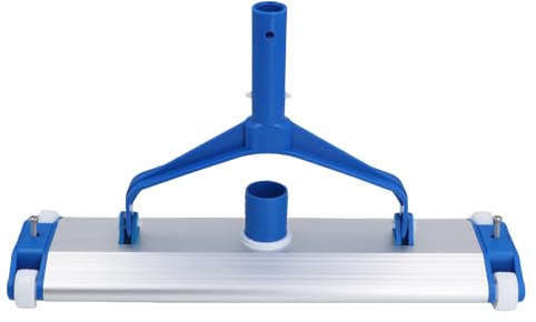 NOENNULL Sughuvud för pooler, 45 cm brett sughuvud för poolrengörare, robust aluminiumbas, fäste för pooldammsugarhuvud med borste