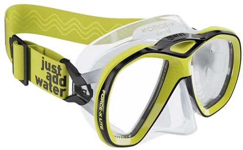 Mares Force X Lite Tauchmaske, Schwarz, Mono Silikon (Trasp/Giallo)