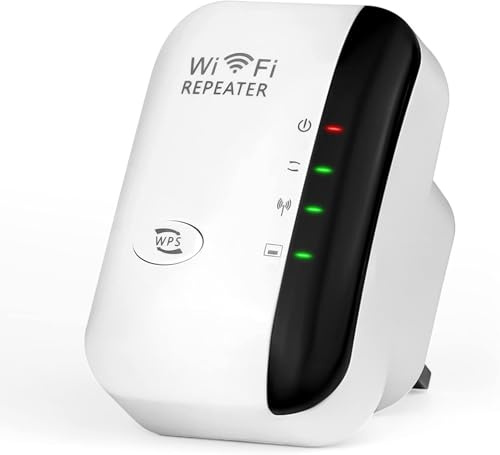 WLAN Verstärker Internet Verstärker WLAN Repeater mit LAN Anschluss,WiFi Extender für bis zu 3650 sq.ft und 35 Geräte,Kompatibel mit Allen Routern,Weiß