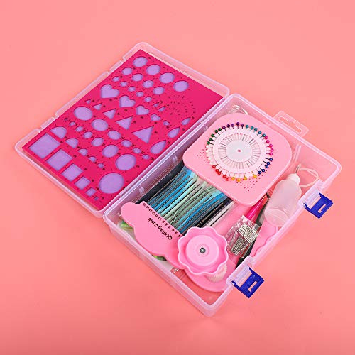 Riuulity Set di Quilling di Carta Kit da 15 Pezzi Ago per Perline Multicolore per Progetti di Opere D'arte Creative
