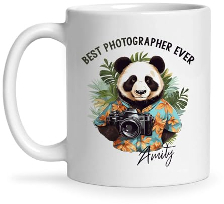 Personalizzabile Tazze Da Tè Best Photographer Ever Camera With Panda Bear Tazza Da Caffe Divertenti Ceramica Mugs Per Tè Uomo Ufficio 330Ml