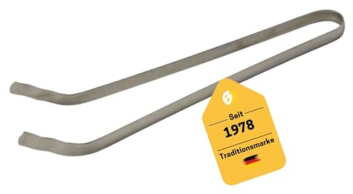 Best Sporting Grillzange Edelstahl stabil 36 x 2 cm mit abgewinkelter Spitze I Hitzebeständig I Grillzange für sicheres Greifen I Hygienische Grillzangen Edelstahl I Grill Zange