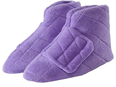 Silverts Diabetic Boots for Women Wide Width, Shoes for Edema and Swollen Feet, Diabetic Slippers, Lymphedema Shoes for Women Extra Wide, Edema Boots - Mauve SMA