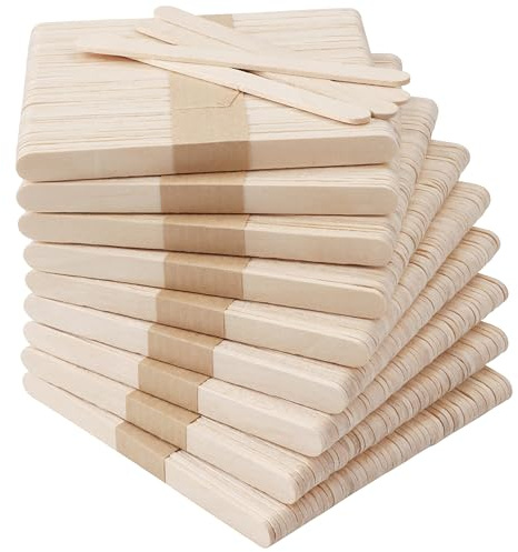 Handi Stitch Palitos de Madera para Manualidades - Depresores de Madera 11 x 1 cm - Palitos para Proyectos Arte Manualidades Etiquetar Plantas Jardín