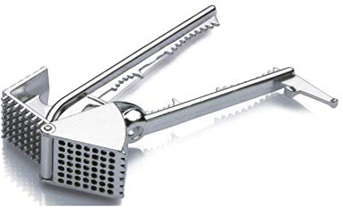 Tredoni Große Knoblauch Presse Fleischwolf Brecher Stampfer, Olive Pitter Entkerner & Fleischklopfer Fisch Schaber & Nussknacker - Aluminium Guss