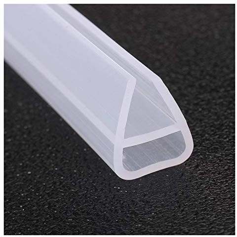 Cqinju-joint de porte douche 6 8 10 12mm Shape de la forme en verre de la porte d'étanchéité de la porte en caoutchouc de silicone douche de bain de la salle de bain de la porte vitrée Facile à instal