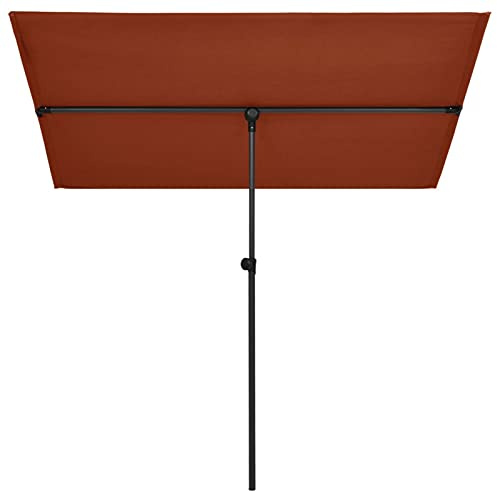 Tidyard Ombrellone da Esterni ，Ombrellone da Esterno,Ombrellone Parasole a Sbalzo con Palo，Ombrellone Decentrato,Ombrellone da Piscina e Spiaggia e Mare,con Palo in Alluminio 2x1,5 m Terracotta